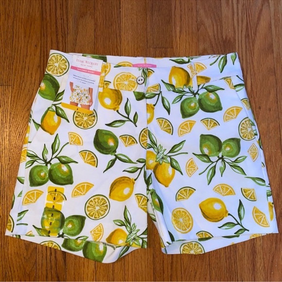 ISAAC MIZRAHI Lemon Lime Shorts - Picture 2 of 8